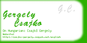 gergely csajko business card